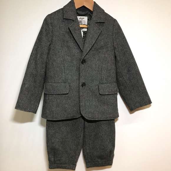 Jacadi Paris Boys Gray Wool Blazer & Knickers